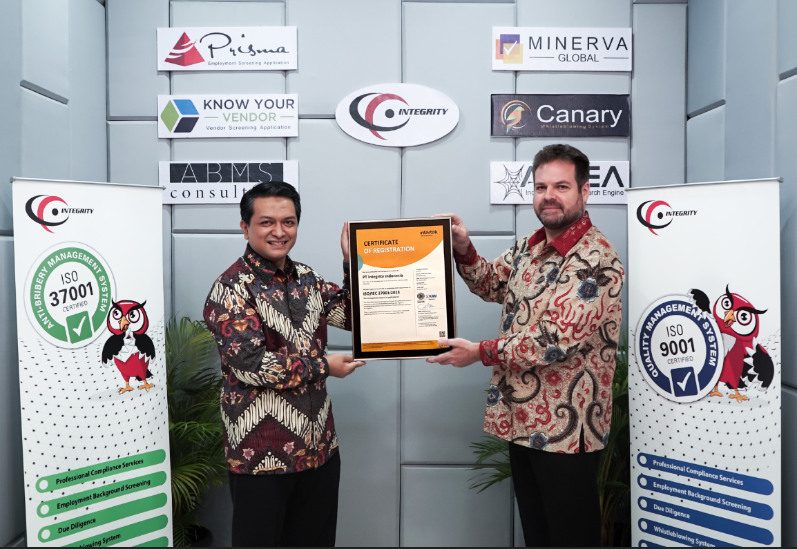 ISO 27001:2013 Certification - PT Integrity Indonesia