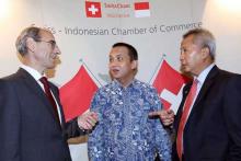 H.E. Kurt Kunz (Swiss Embassy), Mr. Septian Hario Seto (Deputy Coordinator of Investment & Mining - Coordinating Ministry for Maritime Affairs and Investments (Indonesia)